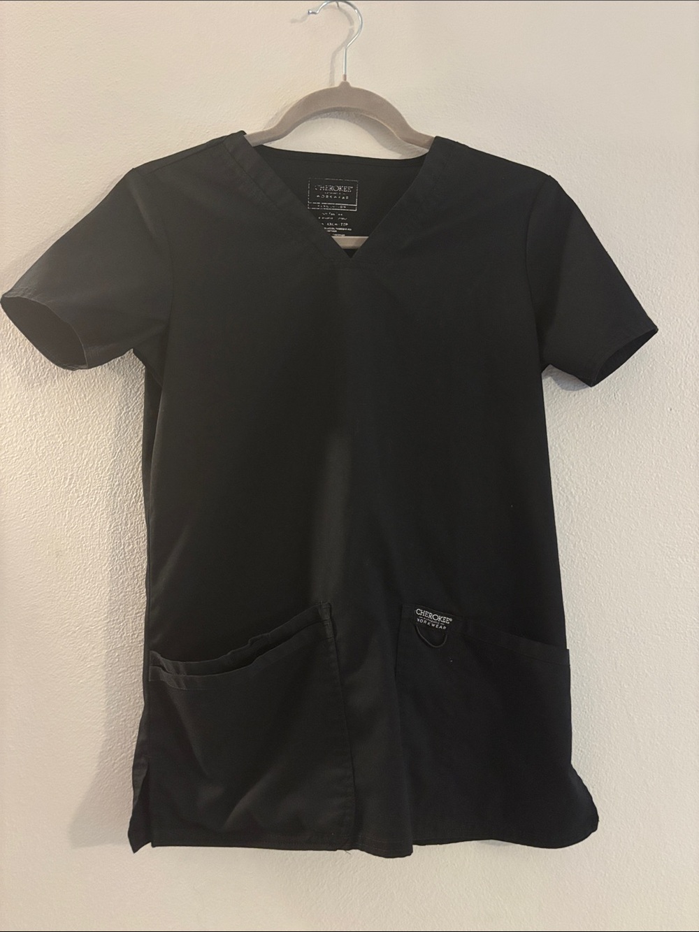 Cherokee Classic Black V-Neck Short Sleeve Scrub Top